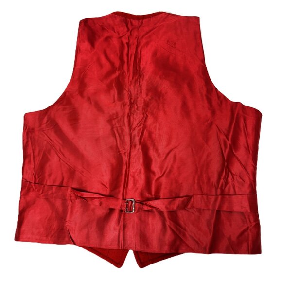 Baskin Vintage Red 100% Wool Vest Size 44 - Picture 6 of 15